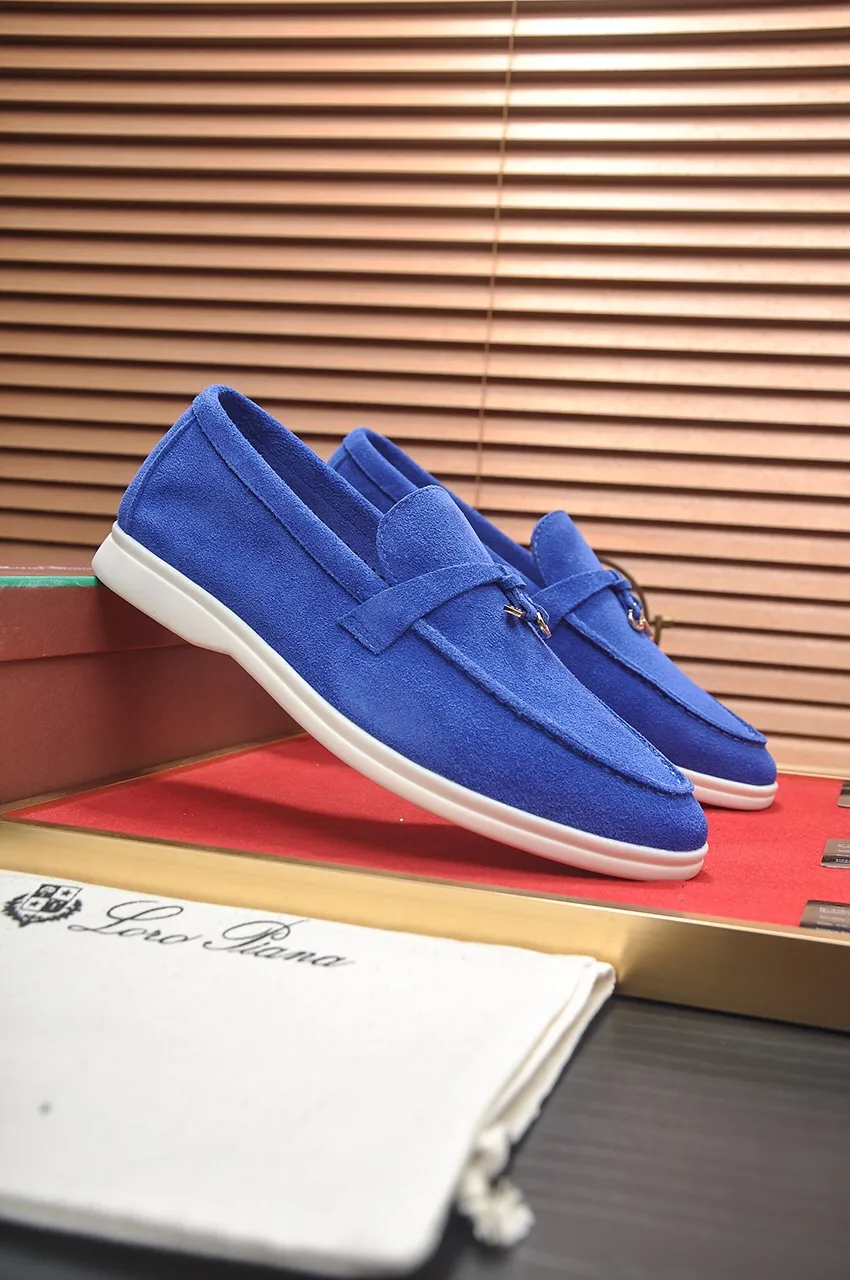 Men's shoes 💰400💶[𝐥𝐨𝐫𝐨 𝐏𝐢𝐚𝐧𝐚] [Couple model] High-end quality, affordable price, LP classic loafers, Italian treasure brand, the only brand that can match Hermès! Only after wearing it do we know that we can’t live up to our feet. Women’s code: 35-40 (customized sizes 34, 41, 42 are non-returnable) Men’s code: 38-44 (customized 45, 46, 47, 48 are non-refundable) Fabric: Customized imported cashmere Lining: Customized imported fetal cowhide Foot: Imported benzene-dyed calfskin Outsole: Exclusive original glass rubber outsole